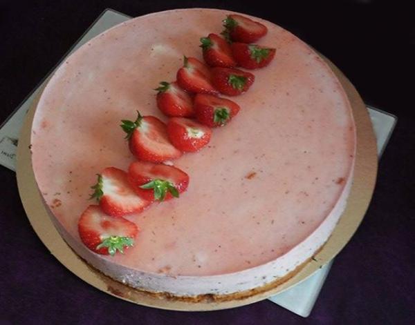 Bavarois fraise-menthe poivree 20160508