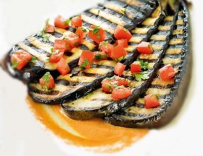 Aubergines grillees a la sauce d agrumes