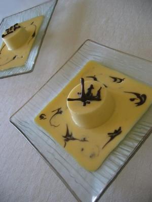 Bavarois citron chocolat creme anglaise citronne