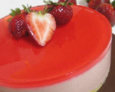 Bavarois aux fraises