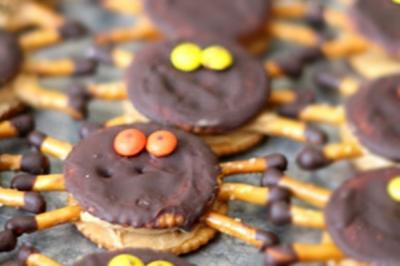 Biscuits araignée au chocolat