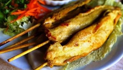 Brochettes de poulet a la thai