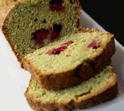 Cake matcha framboises20150528