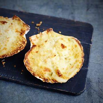 Coquilles saint jacques gratinees au four