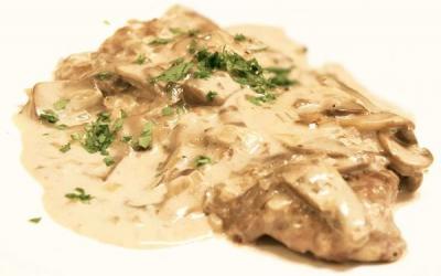 Escalope de veau sauce champignons20160416