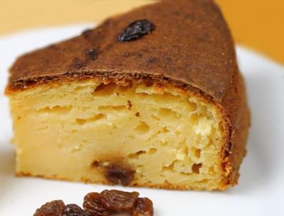 Gateau de faisselle aux raisins secs