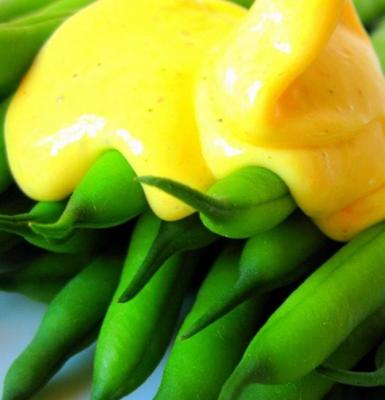 Haricots verts avec hollandaise