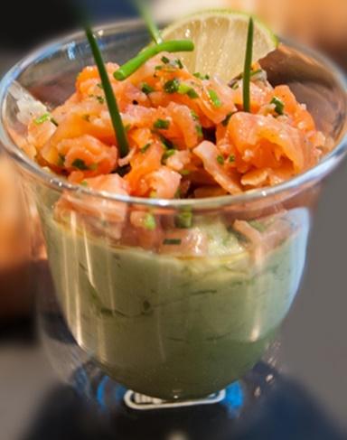 Mousse de courgettes saumon fume