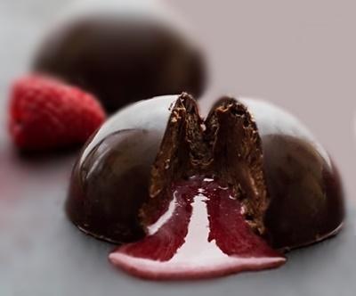 Mystere au chocolat et coeur de framboises