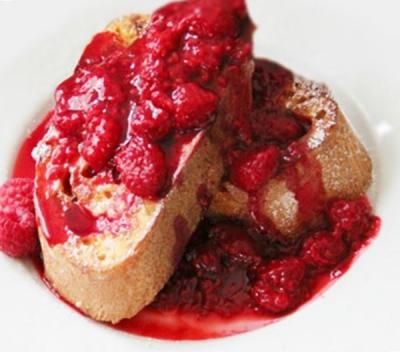 Pain perdu a la compotee de framboises20160504