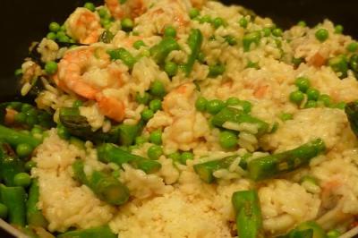 Risotto aux asperges aux crevettes20132103