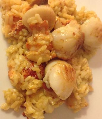 Risotto aux st jacques et homard201501