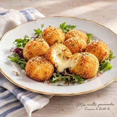Boules de mozzarella panees