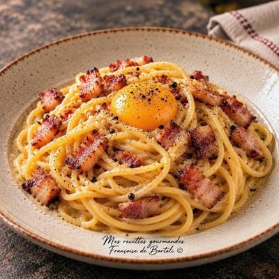 Spaghetti alla carbonara l or noir de rome