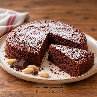Torta caprese au chocolat et aux amandes